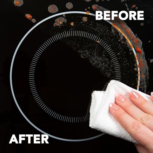 Weiman Cooktop Cleaner Spray for Daily Use, Streak & Residue Free, Non-Abrasive Formula, 2 Pack with Micro Towel