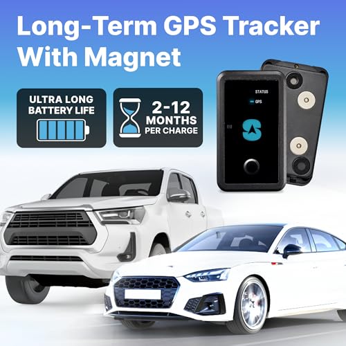 Spy Tec Atlas XL GPS Tracker w/Magnetic Mount | 12-Month Battery for Long-Term Tracking | Hidden Weatherproof GPS Tracker ...