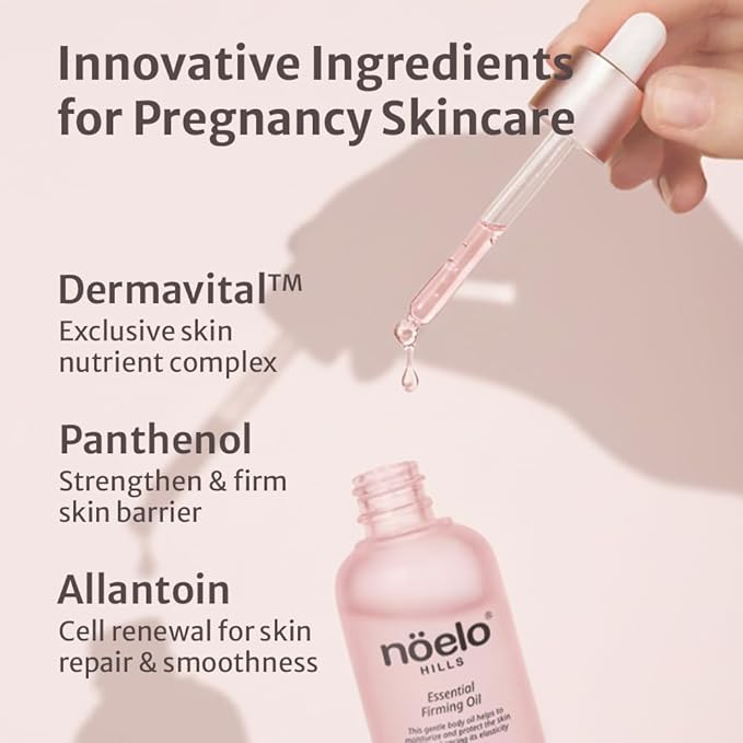 Pregnancy-Safe Toning Belly Firming Oil for Pregnancy & Postpartum Skin Tightening - K-Beauty Non-Greasy Formula with Dermavital Complex - Clean & Vegan - 1.69 fl oz