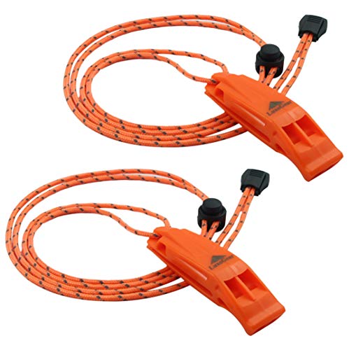 LuxoGear Emergency Whistles with Lanyard Safety Whistle Survival Shrill Loud Blast for Kayak Life Vest Jacket Boating Fish...