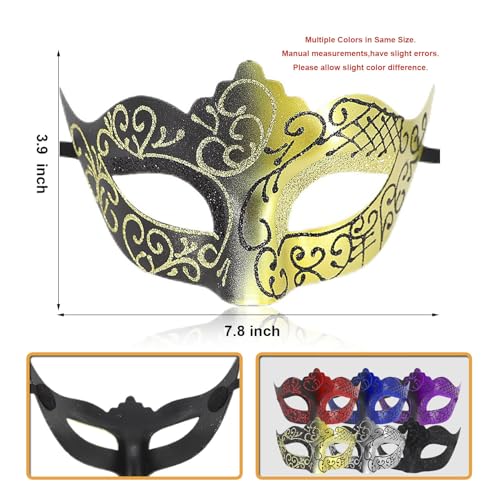 Ralleyfun Masquerade Mask for Women Men Couple Masks for Ventian Halloween Carnival Mardi Gras Party Supply