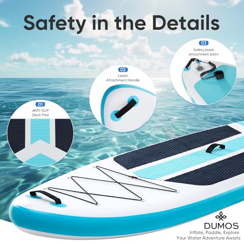 DUMOS Inflatable Stand Up Paddle Board, 10.5'×33'' Paddle Boards with Non-Slip Deck, Durable Advanced Material and Complet...