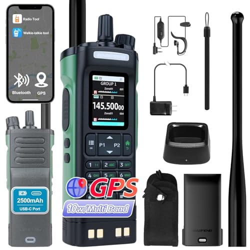 BAOFENG UV-32 GPS 10W Ham Radio Handheld Long Range Two Way Radio with APP Programming, NOAA Weather Receiver, and Copy Fr...