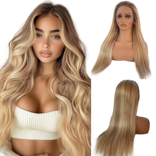 Munx Ombre Ash Blonde Lace Front Wig, 13x4 HD Transparent Lace, 180% Density, Glueless, Human Hair, Medium Size, Women's Wigs