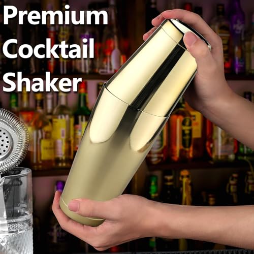 Stainless Steel Cocktail Shaker - 2 Piece 18oz & 28oz Boston Cocktail Shaker Bar Shaker Set Martini Shaker Set Bartender S...