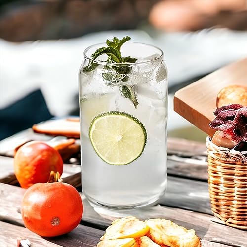 Oojami 30 pcs Can shaped Plastic Disposable Stemless Shatterproof BPA-Free drinking cups Beer Iced Coffee Mocktails, Cockt...