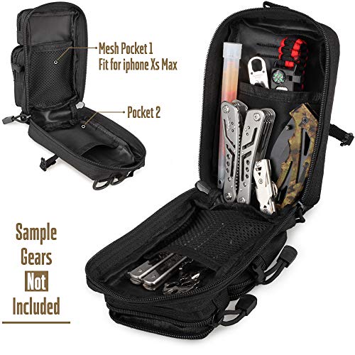 LIVANS Tactical Molle Utility Pouch, EDC Tool Pouch Tactical Phone Pouches Mini Waist Pouches Medical EDC IFAK Pack Mini D...