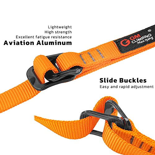 GM CLIMBING Foot Loop Ascender Sling Adjustable for Rope Ascending Climbing Arborist Caving Aid Climbing Gear SRT Rope Wal...