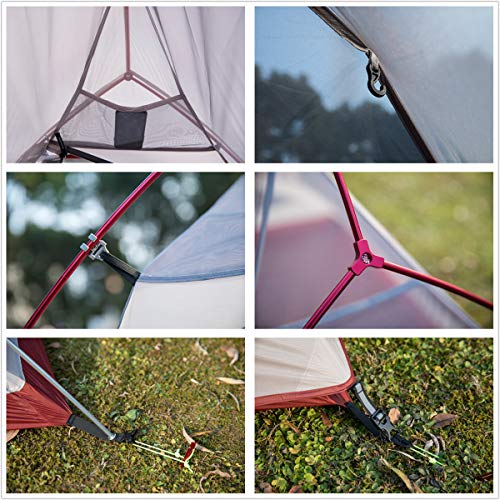 Naturehike Cloud-Up 2 Person Tent Lightweight Backpacking Tent with Footprint - Free Standing Ultralight Camping Hiking Ba...