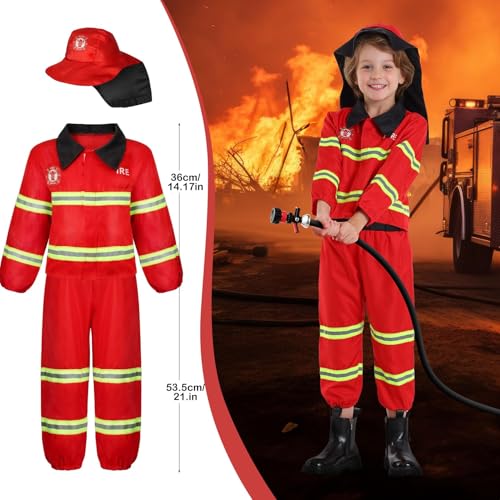 Toddler Dress Up Clothes Kids Boys Costumes for Play 5 Sets Includes Astronaut Doctor Firefighter Construction Police Kids...