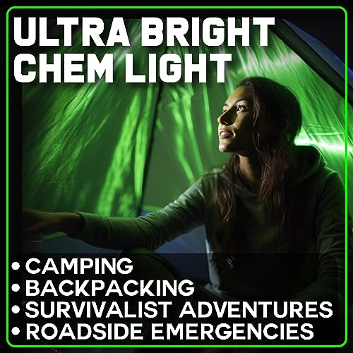 PartySticks Green Glow Sticks Emergency Chem Lights (6", 25 Pack) Military Grade 12 Hour Bulk Tactical Light Sticks for Su...