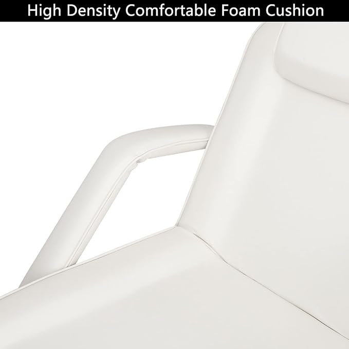 Multipurpose 3-Section Spa Massage Table with Hydraulic Stool, 73-inch Adjustable Tattoo Chair Esthetician Lash Bed with Removable Headrest, Salon Chair Facial Bed for Beauty Barber Massage Equipment