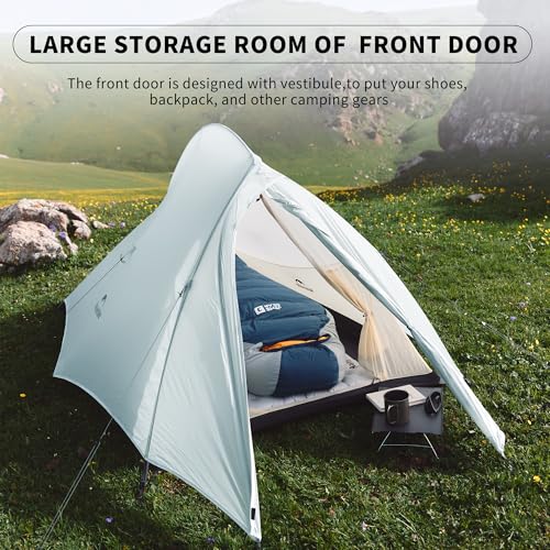 Naturehike Cloud-Up 2 Person Tent Lightweight Backpacking Tent with Footprint - Free Standing Ultralight Camping Hiking Ba...