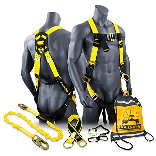 KwikSafety - Fall Protection Safety Harness - Construction & Roofing Fall Arrest Safety Harnesses - ANSI OSHA Compliant
