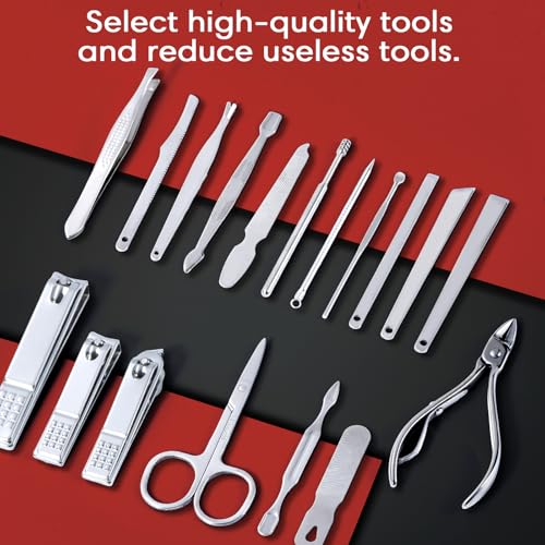 Nail Clippers Set Fingernail and Toenail Clipper Cutters Men's Accessories,Manicure Pedicure Kit Professional Grooming Kit...
