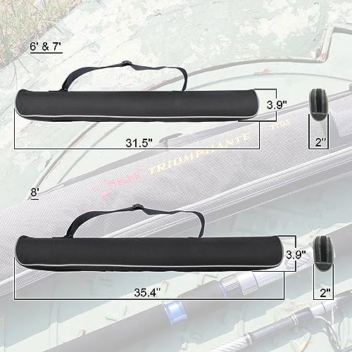Fiblink 3-Piece Spinning Rod Heavy Spinning Fishing Rod Portable Fishing Rod Graphite Spin Rod (30-50 Pound Test)