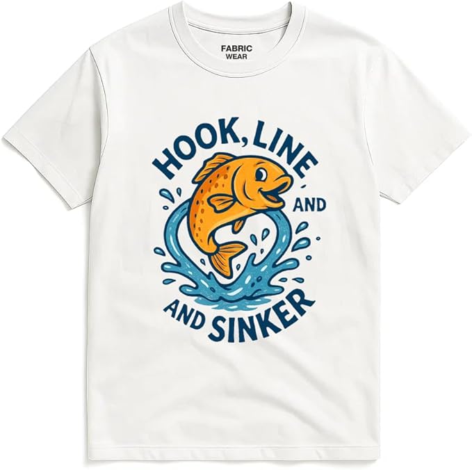 Fishing Adventure Hook Line Sinker Splash Thrill - Tee for Men & Women - Graphic T-Shirt
