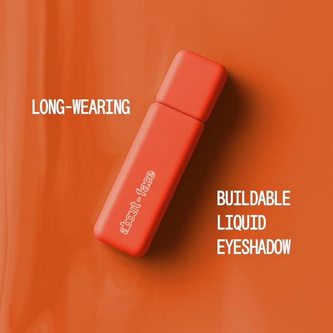 aboutface Matte Fluid Eye Paint Spectre – High-Pigment Liquid Eyeshadow, Long-Lasting, No-Budge Matte Finish, Vegan & Cruelty-Free (Bright Red/Orange)