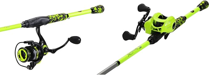 Sougayilang Spinning & Baitcasting Fishing Rod and Reel Combos, IM7 Graphite 2-Piece Blank Rods,EVA Handle & “S” Style Hoo...