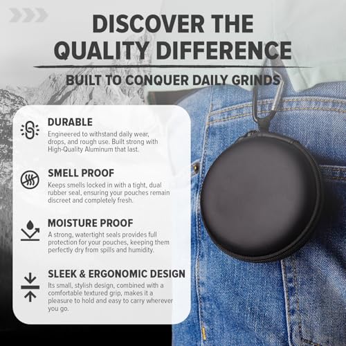 AVENTURIS Premium Zyn Metal Can - Waterproof, Moisture & Odor Proof - Metal Zyn Container - Dip Can, Zyn Tin, Zyn Holder w...