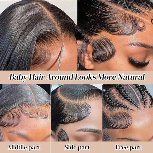LICHANG 13x4 Lace Front Wigs Human Hair 200 Density 13x4 HD Frontal Human Hair Lace Front Wigs Straight HD Lace Front Wigs Human Hair Straight Glueless Wigs Human Hair Pre Plucked for Women 28 Inch