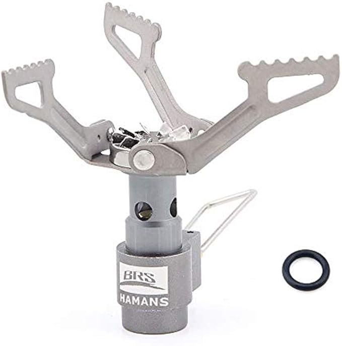 BRS 3000T Backpacking Stove Camping Stove Pocket Stove Portable Propane Stove Ultralight Mini Stove with 1 Extra Backup O-...