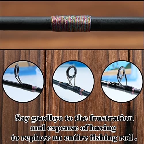 FishTrip Fishing Rod Repair Kit Complete with Epoxy,10pcs Carbon Fiber Sticks Pole Building Kit, AB Glue, Wrapping Thread ...