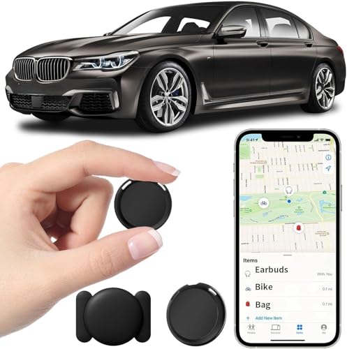 No Subscription Mini GPS Tracker for Vehicles Work with Find My(iOS Only) Magnetic Case Real Time Tracker Tag Hidden Car L...