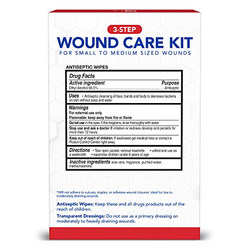 All Health Wound Care Kit & First Aid Supplies, 40 Piece | for Small to Medium Sized Wounds, Professional Use for Car, Hom...