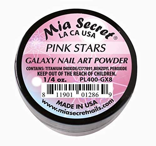 Mia Secret Professional Galaxy Collection Acrylic Powder 1/4 oz (Pick Your Color) (PINK STARS)