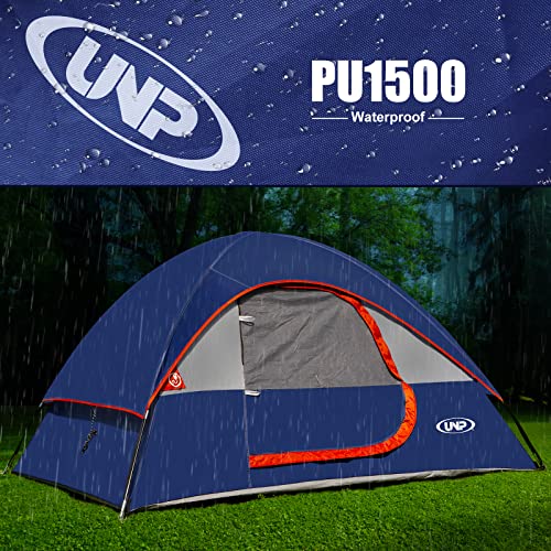 Camping Tent 2 Person, Waterproof Windproof Tent with Rainfly Easy Set up-Portable Dome Tents for Camping…