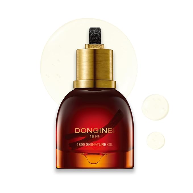Donginbi 1899 Signature Oil - Face Oil for Women with Red Ginseng Extraction Technology, Jojoba Seed Oil & Sweet Almond Oil, Korean Skin Care, 0.52 floz / 15ml