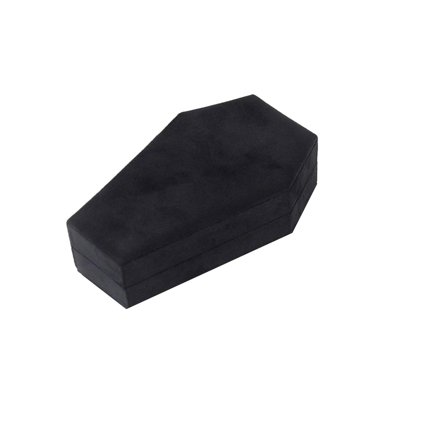 JinGuoZiLP Gothic Coffin Shaped Jewelry Box Stylish Velvets Rings Choker Box Case Halloween Jewelry Organizer Decorations for Girls