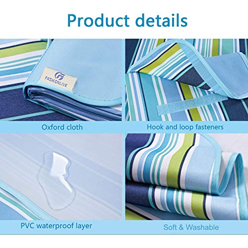 FashionLive Beach Blanket Extra Large Picnic Blankets Sandproof Waterproof Outdoor Indoor Blanket Lightweight Handy Mat Po...