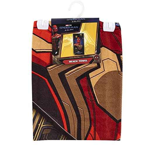 NORTHWEST Spider-Man Beach Towel, 30" x 60", Gold Spiders