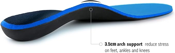 Arch Support Inserts for Men Women - Plantar Fasciitis High Arch Support Insoles, Orthotics Shoe Inserts for Flat Feet, Foot Pain Relief Shock Absorption and Cushioning (Mens 16-16 1/2)