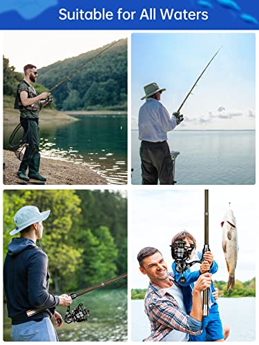 Fishing Pole Kit 6.89ft Carbon Fiber Telescopic Fishing Rod and Reel Combo with Spinning Reel Tackle Box Lures Hooks Line ...