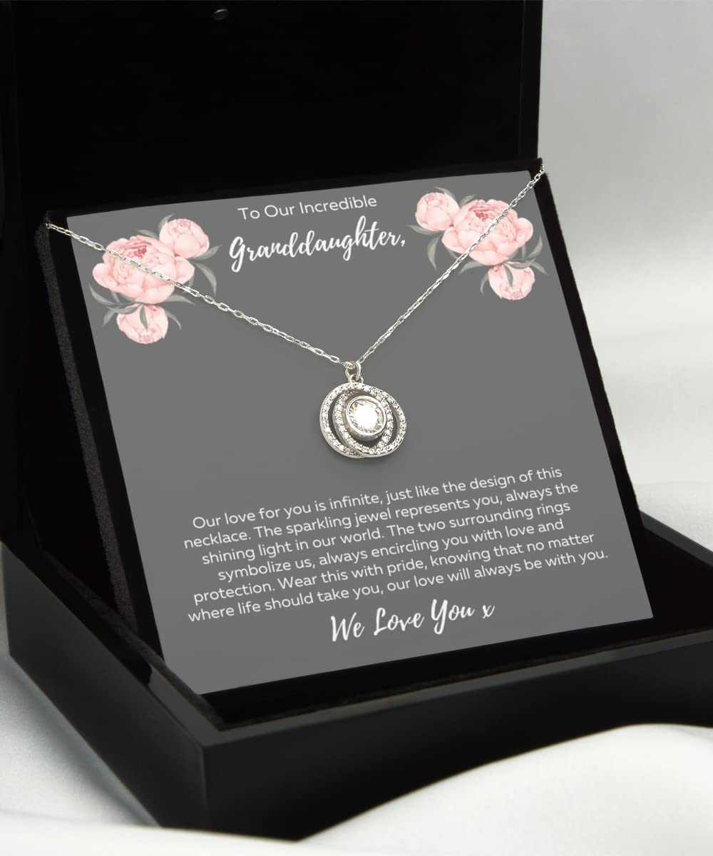 To Our Granddaughter Necklace from Grandparents, Gifts For Granddaughter Valentine's Day, Jewelry For Granddaughter, Granddaughter Sterling Silver Pendant, Necklace For Granddaughter From Both Grandparents