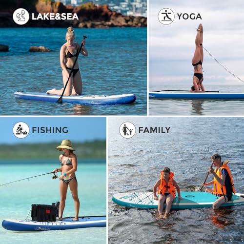 Quashley Inflatable Stand Up Paddle Board,Inflatable Paddleboards 32/34 Inch Wide,All Around SUP for Beginners with Lightw...