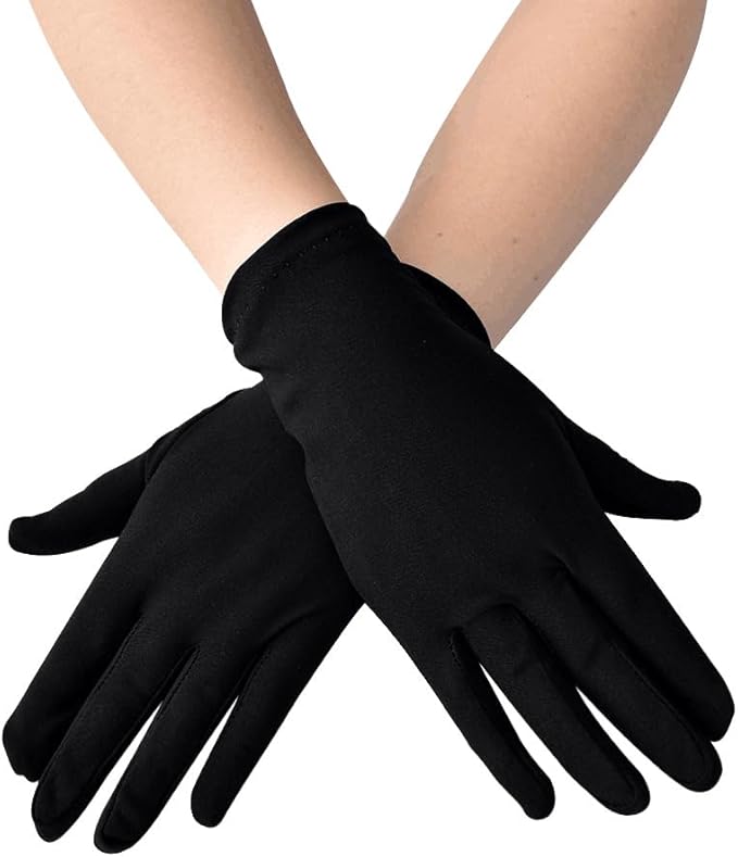 ALVOGIMOR Men Women Wrist Length Spandex Stretch Gloves,Wedding Party Christmas Costume Party Dance Gloves