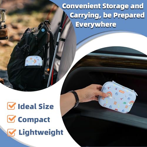 RAINLOS Small-First-Aid-Kit-for-Home-Car-Travel-Camping-Hiking-Kids, Mini Cute Portable Medical Emergency Kits Fits into a...