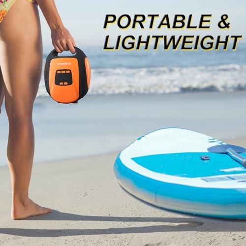 kosmegal Paddle Board Pump Electric Portable, SUP Pump for Paddleboard, 20PSI Air Compressor with Auto-Off, Deflation Func...