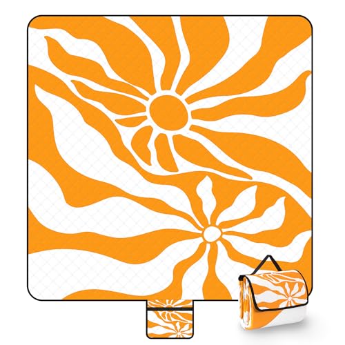 Picnic Blankets Waterproof Sandproof,79''*79'' Large Washable Soft and Comfortable Outdoor Beach Blanket, Foldable Portabl...