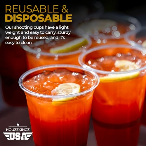 Plastic Shot Glasses Disposable 1.25 Oz – 250 Clear Plastic Shot Glass Cups Bulk for Liquors, Wine Tasting, Jello, Tequil...