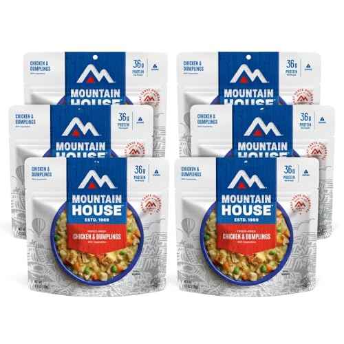 Mountain House Chicken & Dumplings Freeze Dried Backpacking & Camping Food |6-Pack