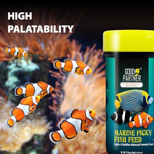 GOOD PARTNER Purify Series for Marine Fish Food, Saltwater Fish Sinking Pellets, Suitable for Clown Fish, All Natural Ingr...