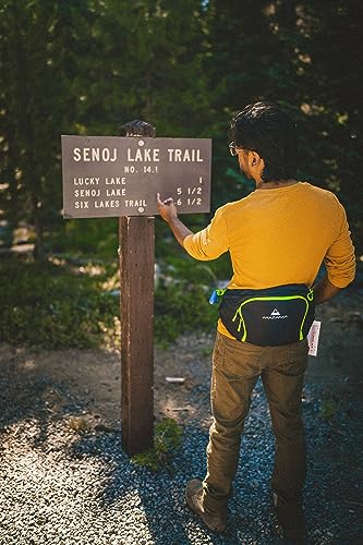 Rimrock Lumbar Hydration Hip Pack with 1.8L Intake ICE Insulated Water Reservoir, Fanny Pack Waist Bag Hiking Walking Runn...