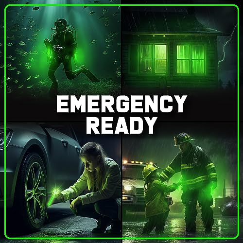 PartySticks Emergency Glow Sticks - 12 Ultra Bright Individually Wrapped Military Grade Chem Lights - 12 Hour Bulk Tactica...