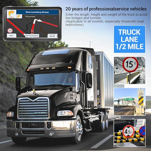 GPS Navigator for Car Truck RV,Navigation System 9 Inch Touchscreen with，Support Voice Turn Direction Guidance/Speed and R...