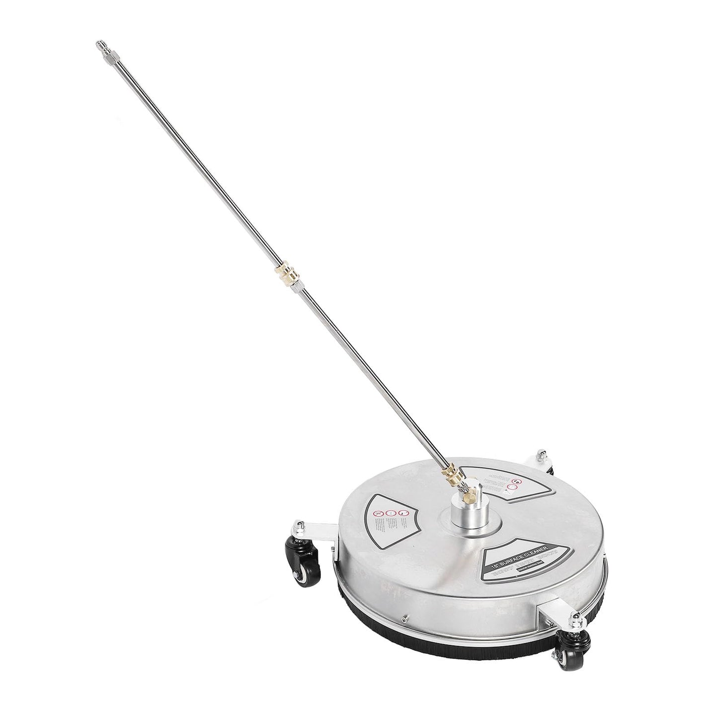 Cosiki 15 Pressure Washer Surface Cleaner, Stainless Steel Power Washer Accessory, 4 Wheels Cleaner with 1 4 Quick Connect Interface, Ideal for Driveways, Sidewalks, Patios & Decks,